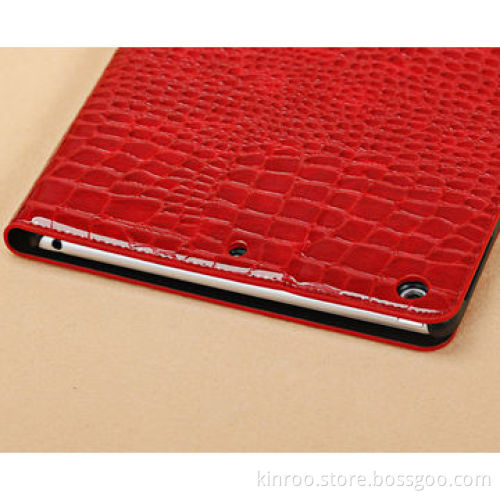Easel case with croco finish PU